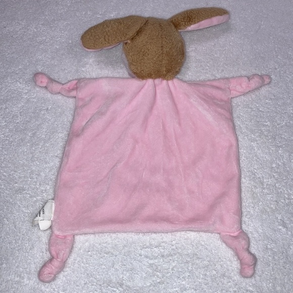 Happy go fluffy pink fleece rattle bunny lovey my 1st Easter - Picture 5 of 8